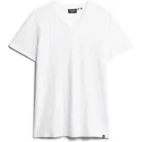 Superdry for man. M1011889A Flamed T-shirt with V-neck, white (XXL), Casual, Cotton, Short sleeve