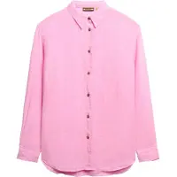 Superdry Casual Linen Boyfriend Skjorte Med Lange Ermer