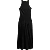 Superdry Satin Racer Ermeløs Lang Kjole