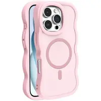Mtp Products iPhone 16 Pro Bølgekant magnetisk hybrid-deksel - rosa