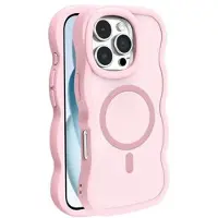 Mtp Products iPhone 16 Pro Max Bølgekant magnetisk hybrid-deksel - rosa