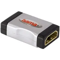 Hama - HDMI-kobler - HDMI hunn til HDMI hunn - skjermet - sølv