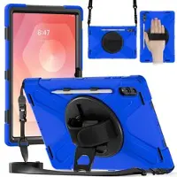 Mtp Products Samsung Galaxy Tab S11 Ultra Heavy Duty 360 Deksel med Håndrem - Blå / Svart