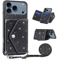 Mtp Products iPhone 17 Pro Max Stardust Deksel med Kortlomme - Svart