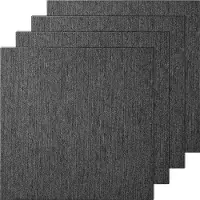Vevor Teppefliser Gjenbrukbare, 20"x 20" Teppekvadrater Med Polstring Påført, Myke Polstrede Teppefliser, Enkel Montering Gjør-det-selv For Soverom Stue Innendørs Utendørs (20 Fliser, Mørkegrå)