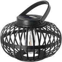 Pauleen LED-solcellelampe til bordet SUNSHINE BLISS, svart, 17 cm, IP44