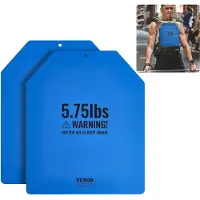 Vevor vektvestplater, 5,75 lb par, vektplater i premium stål, konturert ergonomisk passform – WOD-er, ekstra vekt for vektvester, for styrketrening, løping, fitness, tunge treningsøkter