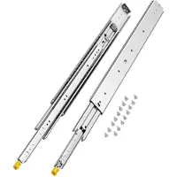 Vevor 1 par fullt uttrekkbare skuffeskinner 18 20 22 28 30 32 36 38 40 44 48 52 56 60 tommer, 500 lbs lastekapasitet låsbare skuffeskinner, kulelager med låsbar sidemontert skuffeskinne