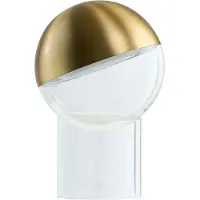 Frandsen LED-batteridrevet bordlampe Pila, messing, 20 cm, dimbar