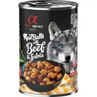 Alpha Spirit Dog Meatballs 6 x 400 g – Okse og salvie