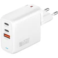 4smarts GaN Flex-lader 65 W, 2 USB-C + 1 USB-A, hvit