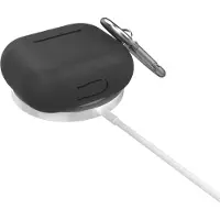 KEYBUDZ Elevate Keychain - Eske for ladeboks for tådløse ørepropper - elastomer - svart - for Apple AirPods Pro (2. generasjon)