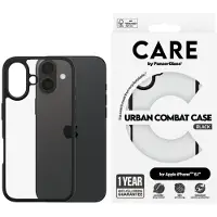 PanzerGlass CARE by - Baksidedeksel for mobiltelefon - flaggskip - MagSafe-samsvar - polykarbonat, termoplast-polyuretan (TPU) - svart - for Apple iPhone 16