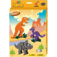 Hama Midi Pakke - 2000 stk. - Dino World - - OneSize - Perler