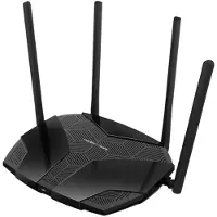 Mercusys MR70X, Wi-Fi 6 (802.11ax), Dobbelbånd (2.4 GHz / 5 GHz), Ethernet/bredbåndsforbindelse, Sort, Frittstående router