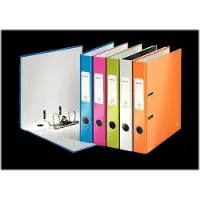 Leitz narrow / short - Hevearmetikett - for A4 (210 x 297 mm), C4 (229 x 324 mm) - grå (en pakke 60)