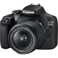 Canon EOS 2000D - Digitalkamera - SLR - 24.1 MP - APS-C - 1080 p / 30 fps - 3optisk x-zoom EF-S 18-55 mm IS II- og EF 75-300 mm III-linser - Wi-Fi, NFC