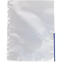 Esselte - Arkbeskytter - for A4 (210 x 297 mm) - glassklar med blå tabulator (en pakke 100) - for P/N: 42020001, 42020095, 45660001, 45660095, 624067, 624068, 624069, 624070, 811370