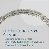 Kensington Slim NanoSaver 2.0 EQ - Sikkerhetskabellås - keyed - 1.8 m