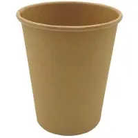 Kalf Feeder Kaffebæger, Papir + PE, brun, 8 oz karton a 1000 stk, palle 18 kartoner Single wall, Fødevaregodkend