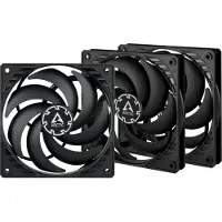 Arctic P12 Slim PWM PST - Kabinettvifte - 120 mm - svart (en pakke 3)