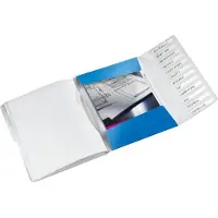 Leitz WOW - Klassifikasjonsmappe - 12 rom - 12 deler - for A4 (210 x 297 mm) - kapasitet: 200 ark - med fliker - metallic blå
