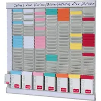 Nobo - Kortplanleggersett - ukentlig - veggmonterbar - 480 x 480 mm - 24 spor x 8 kolonner