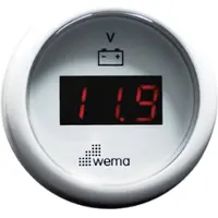 Wema digitalt voltmeter 8-32 V hvit