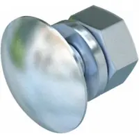 OBO Skruesæt FRS M8X20 mm flad bræddebolt, skive + møtrik varmgalvaniseret - (50 stk.)