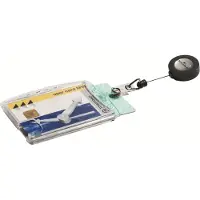 Durable - Kortholder - for 54 x 85 mm - klips - gjennomsiktig (en pakke 10)