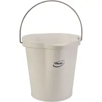 Vikan Spand til fødevarer, , 31,8x32,5cm, 12 l, hvid, PP/rustfrit stål
