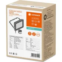 Ledvance flomlys LED-projektor FLOMKOMPAKT SENSOR V 10W 840 SYM 100 BK 4058075575240