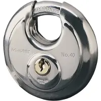Master Lock 40EURD, Diskus, Nøkkellås, Bruk flere nøkler, Garage, Moving truck, Selvoppbevaring, Shed, Oppbevaringsskap, Trailer, Van, Workshop, Rustfritt stål, Rustfritt stål