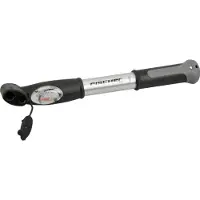 Fischer mini sykkelpumpe i aluminium, høyde 295 mm, (H)295 x (B)80 x (D)40 mm, 1 stk (85573)