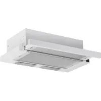 Silverline SL 1152 V3 - Panser - teleskopisk - bredde: 59.8 cm - dybde: 30.5 cm - ekstraksjon og resirkulasjon (-) - hvit/stålfarge