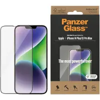 PanzerGlass | Antibakteriell - Skjermbeskytter for mobiltelefon - Ultra-Wide Fit - rammefarge svart | Apple iPhone 13 Pro Max/14 Plus