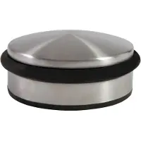Alba DOORSTOP N, Sort, Sølv, Elastomer, Stål, Gulvmontert, 1 stykker, 90 mm, 90 mm