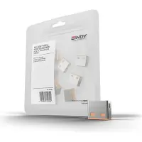Lindy USB Port Blocker - USB-portsperrer - oransje (en pakke 10)