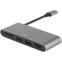 Moshi Multimedia Adapter - Dokkingstasjon - USB-C - HDMI