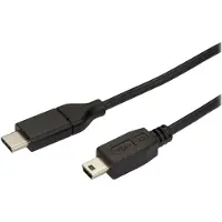 StarTech.com USB C til Mini USB-kabel - 6 fot / 2m - M/M - USB 2.0 - Mini USB-ledning - USB C til Mini B-kabel - USB Type C til Mini USB (USB2CMB2M) - USB-kabel - USB-C (han) til mini-USB type B (han