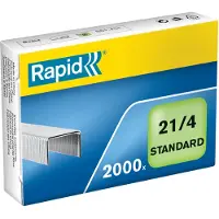 Rapid Standard - Stifter - 21/4 - 4 mm - galvanisert stål - pakke av 2000 - for Fashion F51 Supreme S21, S51