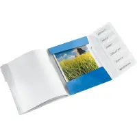 Leitz WOW - Klassifikasjonsmappe - 6 rom - 6 deler - for A4 (210 x 297 mm) - kapasitet: 200 ark - med fliker - metallic blå