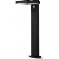 REV LED solcellegulvlampe Firkantet sort