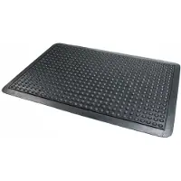 Floortex anti-trøtthets gummimatte 90x150 cm sort