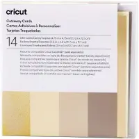 Cricut Neutrals Sampler - Cutaway card set - grå, kaki, kremfarget, hvit, holographic gold