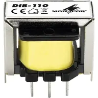 Monacor DIB-110, 15 - 30000 Hz, 47000 O, 600 O, Svart, Grå, Gult, Metall, 25 mm
