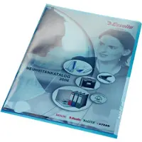 Leitz Premium - L-formet mappe - for A4 (210 x 297 mm) - kapasitet: 40 ark - gjennomsiktig blå