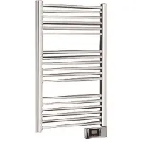 Thermrad elektrisk håndklæde radiator CORE-E 1806X500MM 1000W Hvid Ral 9016. Runde profiler. IP44. Digital styring,