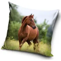 MCU Brun hest pudebetræk 40 x 40 cm