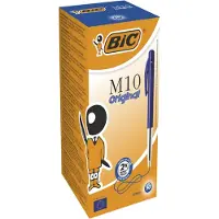 BIC Kulepenn Clic M10 blå Dokumentekte, 50 stk.